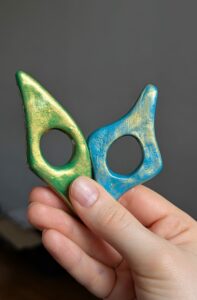 Bague de Lecture Artefact bleue, verte et dorée