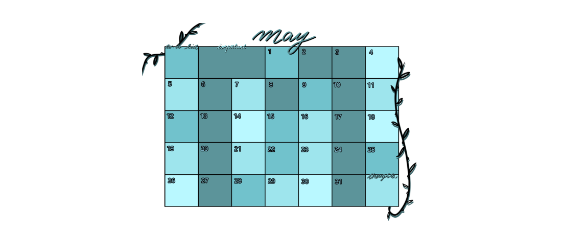 Free downloadable calendar for may