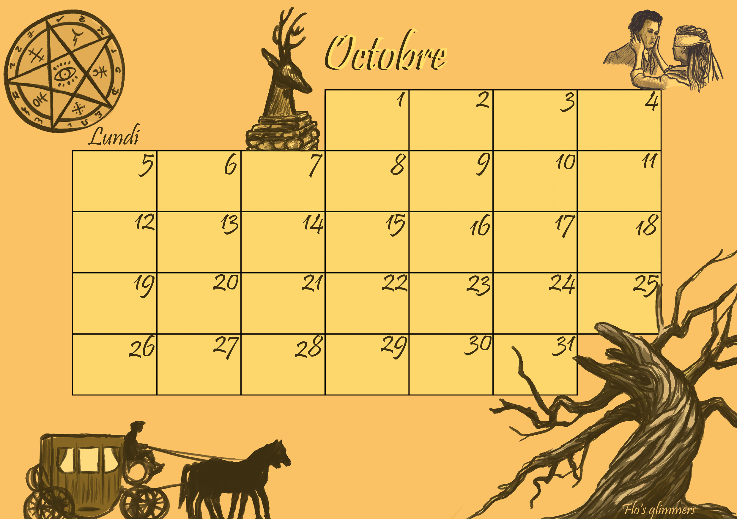 calendrier octobre 2026 w signature