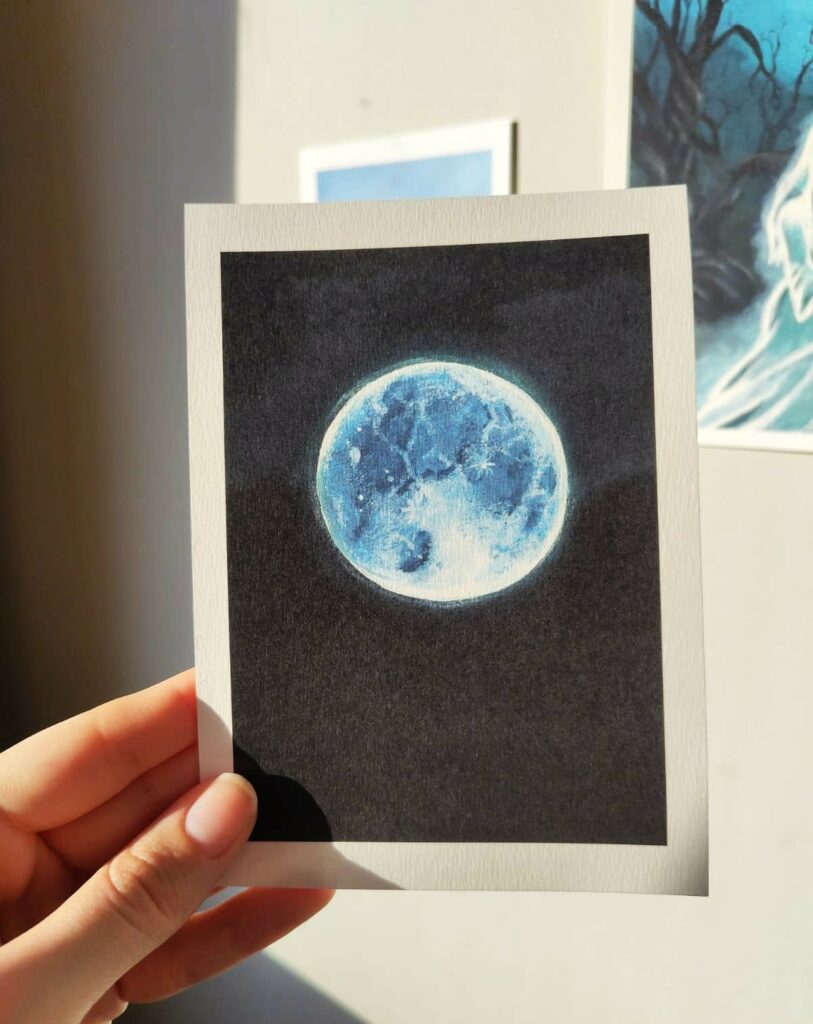Peinture Lune Pleine